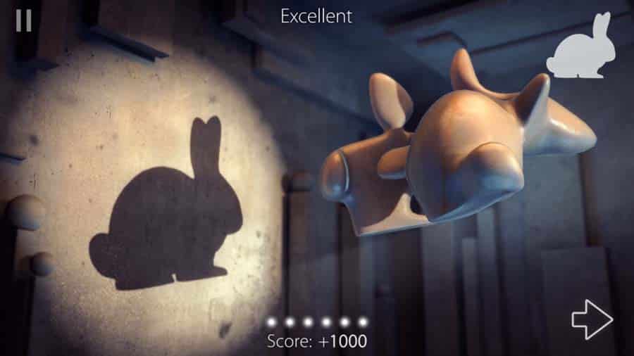 A picture of Shadowmatic, one of the best Multiplayer Puzzle games for Android.