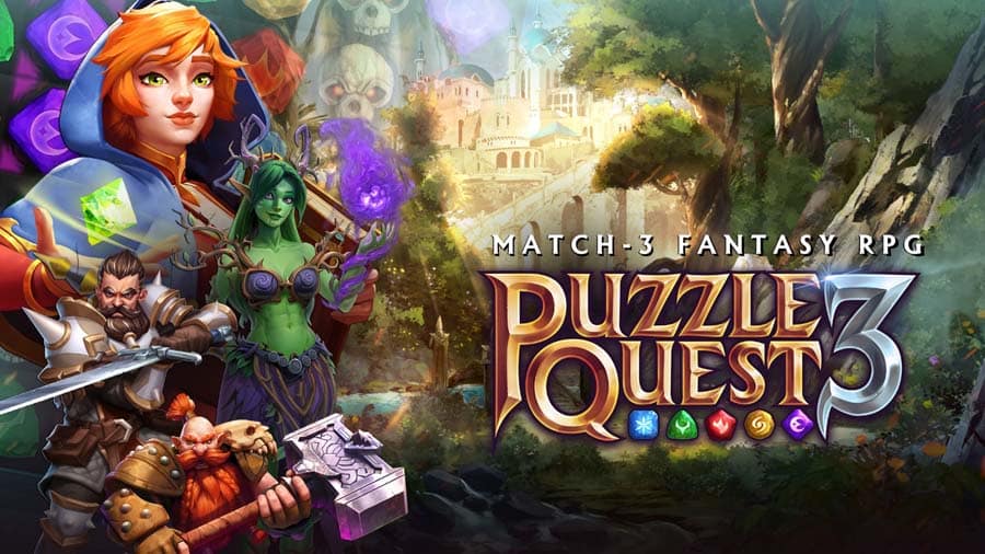 A wallpaper of Puzzle Quest 3, one of the best Multiplayer Puzzle games for Android.