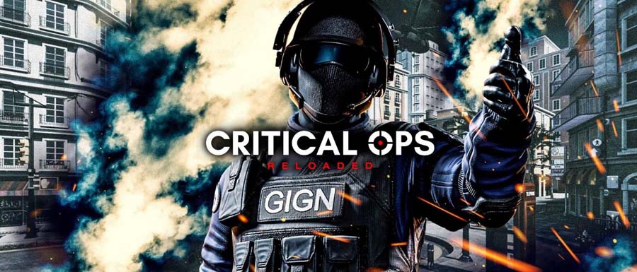 A wallpaper of Critical Ops, one of the best Multiplayer Shooter games on Android.