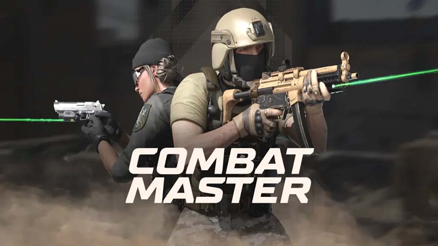 A wallpaper of Combat Master Mobile, one of the best Multiplayer Shooter games on iPhone.