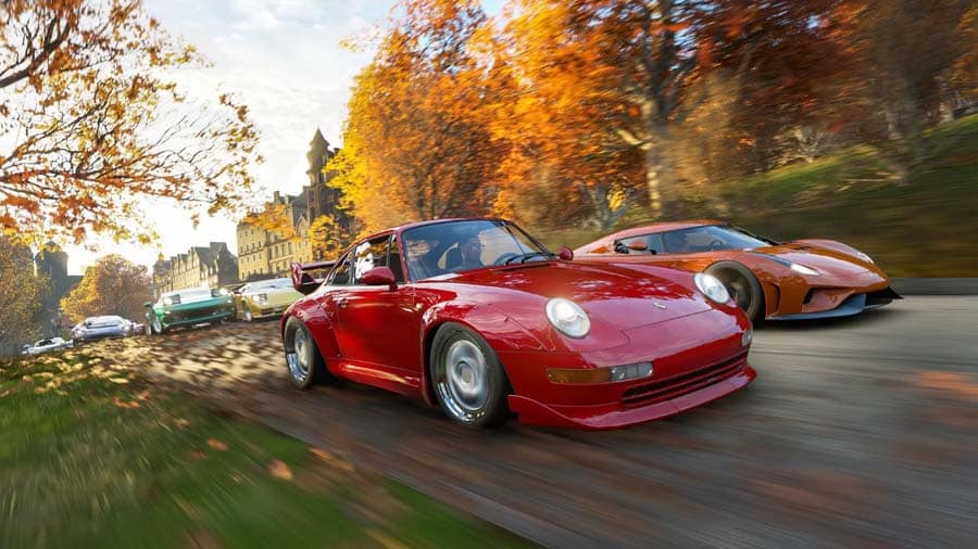 A picture of Forza Horizon 4, one of the best Multiplayer Story Mode games for Xbox.