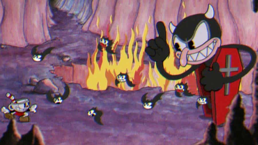 A wallpaper of Cuphead, one of the best Multiplayer Story Mode games for Xbox.