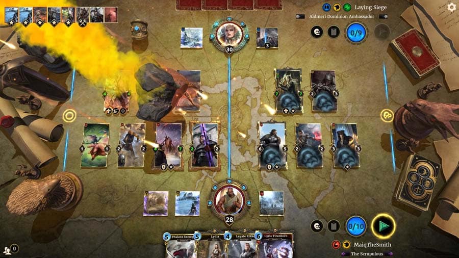 A picture of The Elder Scrolls: Legends, one of the best Multiplayer Strategy games for iOS.