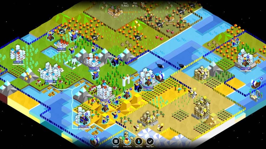 An official picture of The Battle of Polytopia, one of the best Multiplayer Strategy games for iOS.