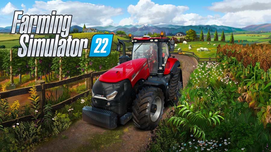 A picture of Farming Simulator 22, one of the best Multiplayer Truck games for PS5.