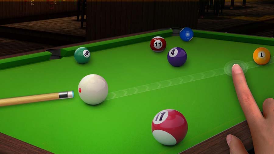 A wallpaper of Billiards City, one of the best snooker games for Android.