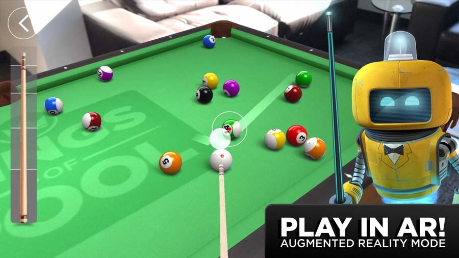 A picture of Kings of Pool, one of the best snooker games for Android.