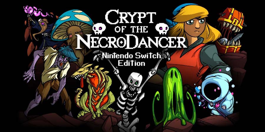 A wallpaper of Crypt of the NecroDancer, one of the Werewolf games for Switch.