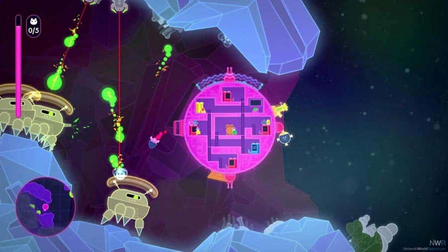 A picture of Lovers in a Dangerous Spacetime, one of the best Multiplayer Story Mode games for Switch.