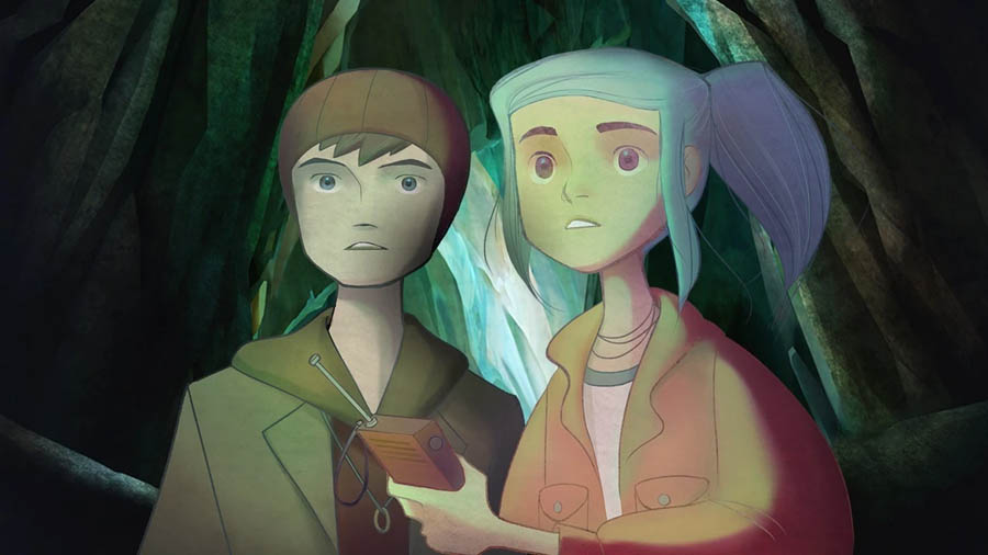 A picture of the game Oxenfree.