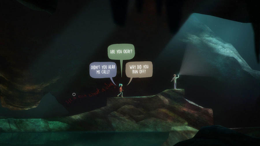 A picture of the game Oxenfree.