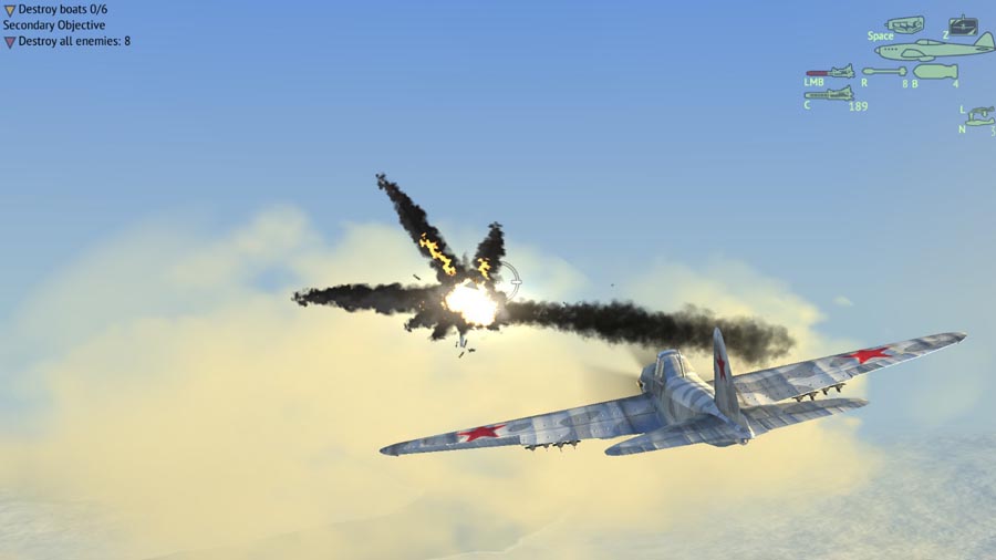 The Official Picture of Warplanes: WW2 Dogfight in which the enemy plane has been successfully hit.