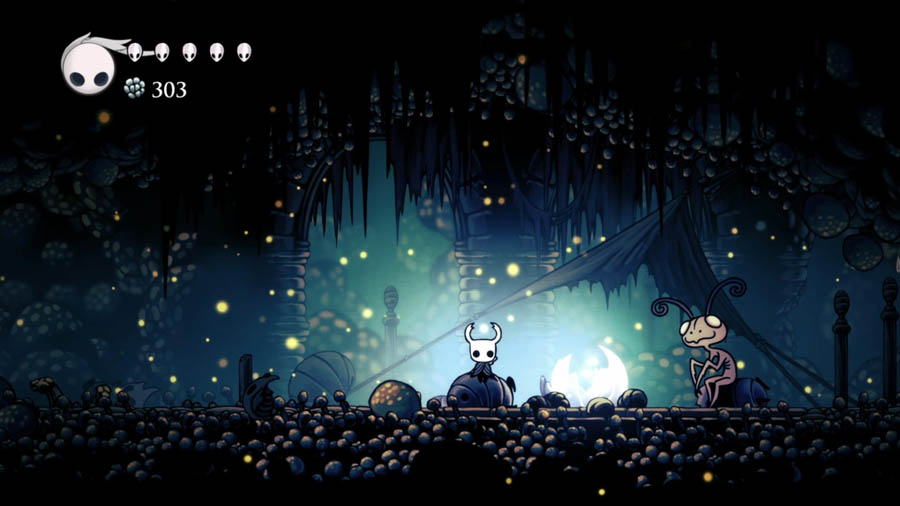 screen play picture of the game Hollow Knight.