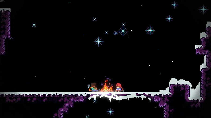 screen play picture of the game Celeste .