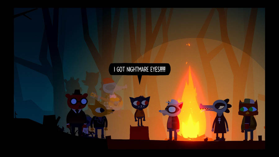 screen play picture of the game Night in the Woods.