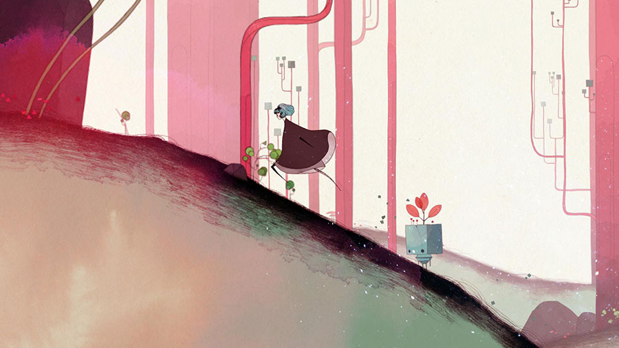 screen play picture of the game Gris .