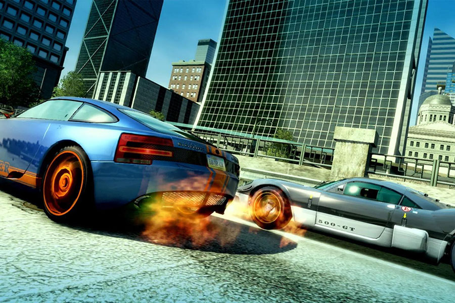 A picture of Burnout Paradise Remastered, one of the best Multiplayer Car games for PS4.