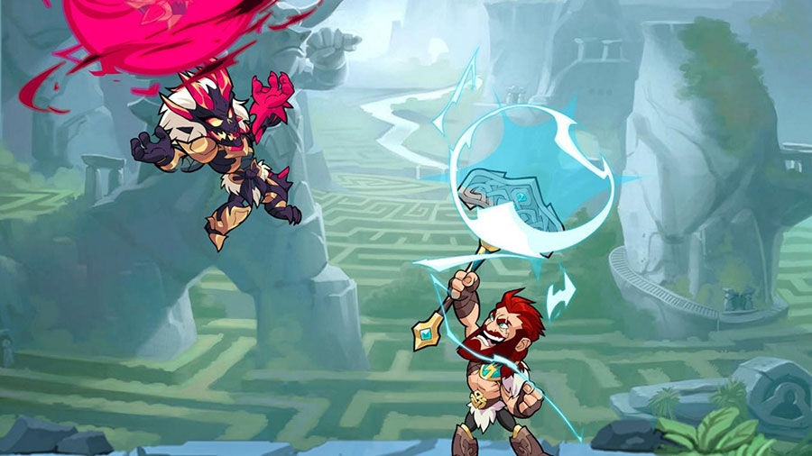 in-game Picture of Brawlhalla with its Characters, One of best multiplayer games on Chromebook.