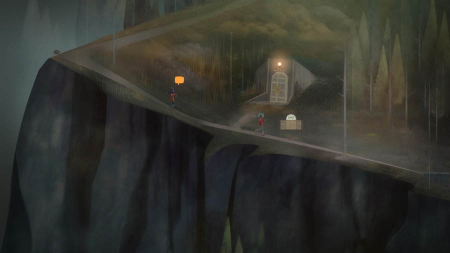 a wallpaper of the game Oxenfree.