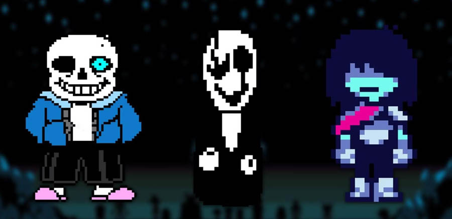 a wallpaper of the game Undertale.