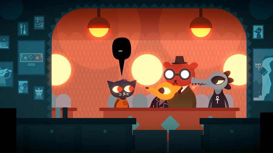 a wallpaper of the game Night in the Woods.