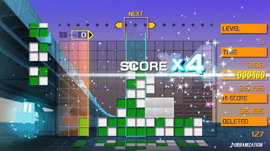 Gameplay picture of Lumines Remastered