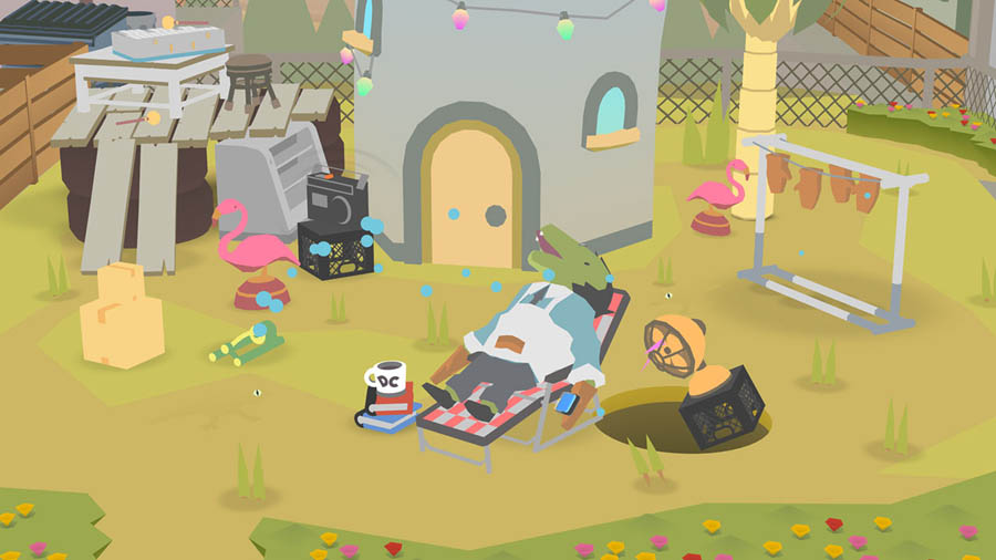 a wallpaper of the game Donut County