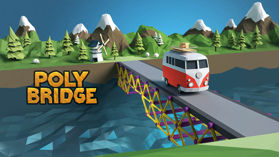 a picture of the game Poly Bridge 2