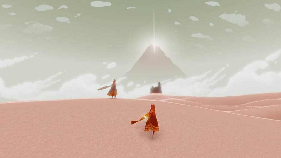 An official picture of Journey, one of the best PS4 Exclusive Indie games.