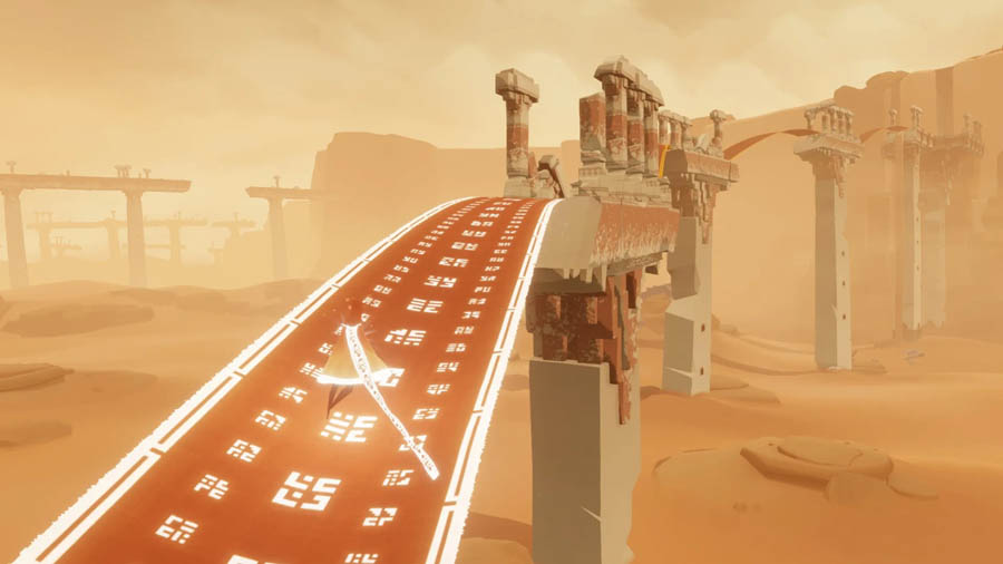 An official picture of Journey, one of the best PS4 Exclusive Indie games.