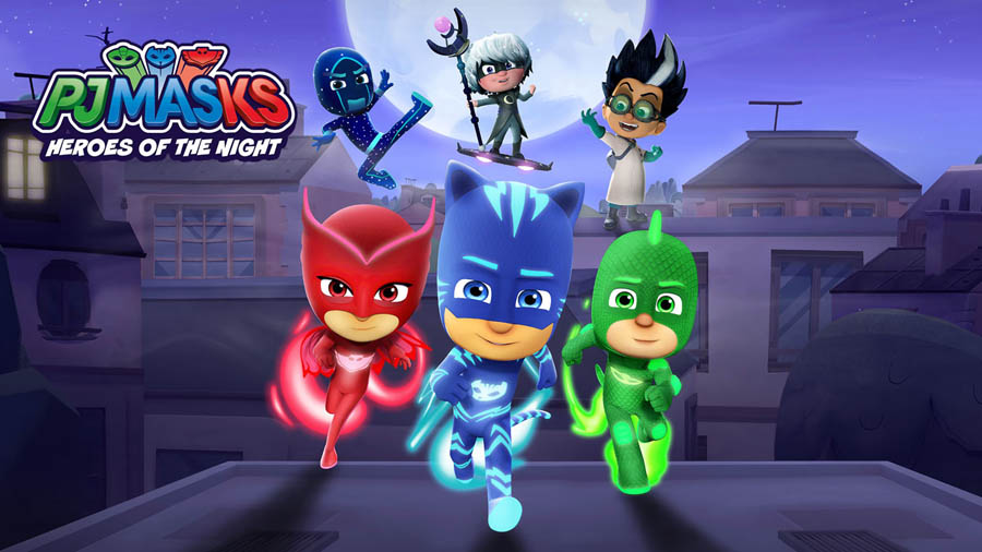 An official picture of PJ Masks: Heroes of the Night, one of the best Video Games for 5 Year Olds.