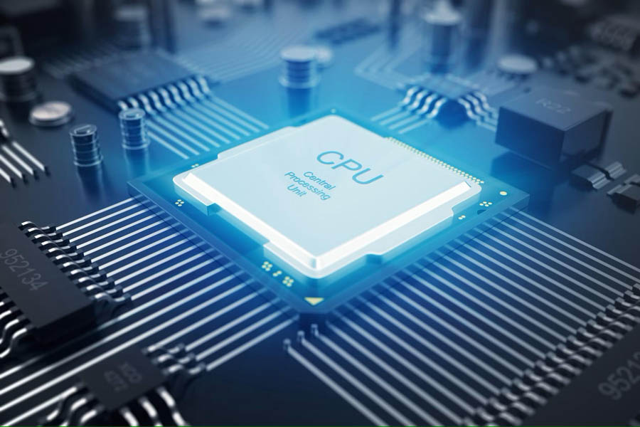 A picture of a computer CPU.