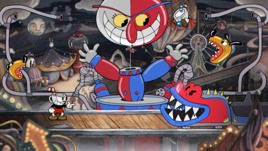 A wallpaper of Cuphead.